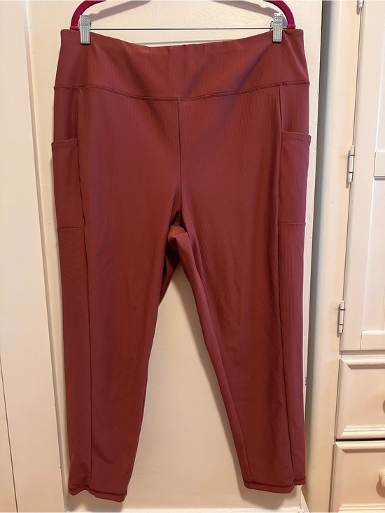 Cato Pants - Cato Athletic High-Waist Pocket Leggings in Brick Red